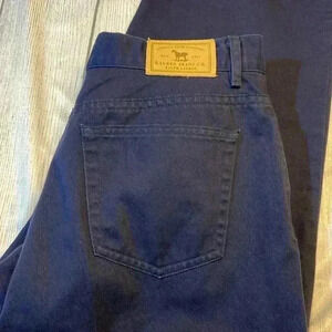 Lauren Ralph‎ Lauren Women's Wide Leg Capri Jeans 8 Navy Preppy High Rise Y2K